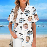 Custom Photo Happiness Is A Summer Day With Family - Family Personalized Custom Unisex Tropical Hawaiian Aloha Shirt - Summer Vacation Gift For Family