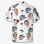 Custom Photo Happiness Is A Summer Day With Family - Family Personalized Custom Unisex Tropical Hawaiian Aloha Shirt - Summer Vacation Gift For Family