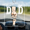 Drive Safe Daddy - Family Personalized Custom Car Ornament - Acrylic Custom Shaped - Gift For Dad, Grandpa