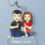 My Forever And Always, My Life Partner - Couple Personalized Custom Shaped Acrylic Keychain - Gift For Husband, Wife, Couple