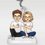 My Forever And Always, My Life Partner - Couple Personalized Custom Shaped Acrylic Keychain - Gift For Husband, Wife, Couple