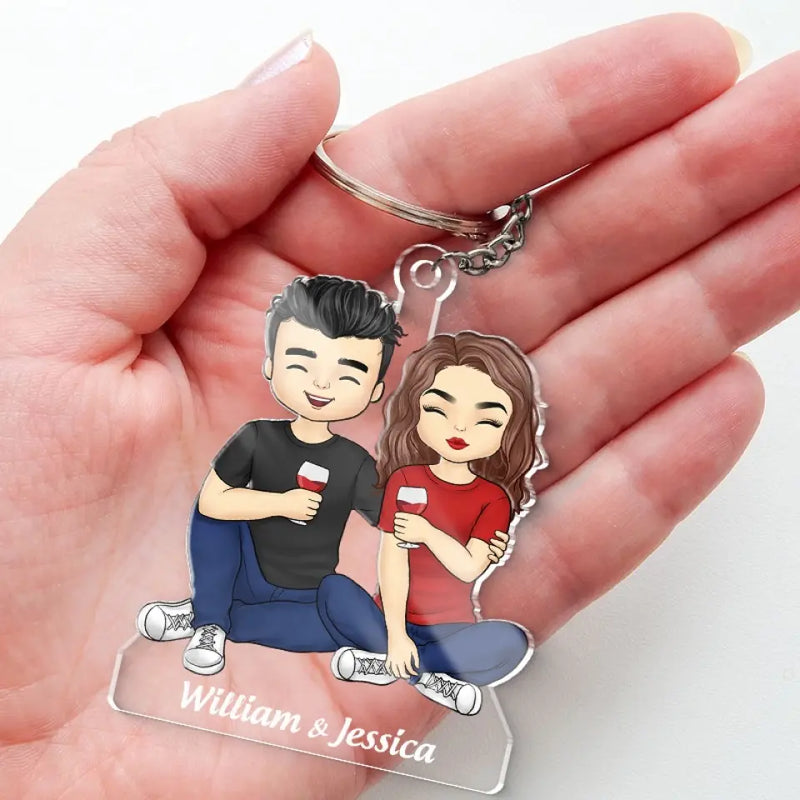 My Forever And Always, My Life Partner - Couple Personalized Custom Shaped Acrylic Keychain - Gift For Husband, Wife, Couple