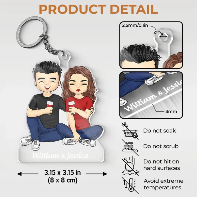 My Forever And Always, My Life Partner - Couple Personalized Custom Shaped Acrylic Keychain - Gift For Husband, Wife, Couple