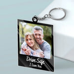 Custom Photo Love Is The Beauty Of The Soul - Couple Personalized Custom Shaped Acrylic Keychain - Gift For Husband, Wife, Couple