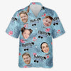 Photo personnalisée L'été a été notre meilleure saison - Chemise hawaïenne tropicale unisexe personnalisée pour la famille - Cadeau de vacances d'été, cadeau pour les membres de la famille