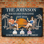 Good Food, Good Times - Family Personalized Custom Home Decor Metal Sign - House Warming Gift For Family