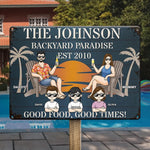 Good Food, Good Times - Family Personalized Custom Home Decor Metal Sign - House Warming Gift For Family