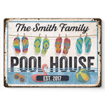 Together Is A Beautiful Place To Be - Family Personalized Custom Home Decor Metal Sign - House Warming Gift For Family