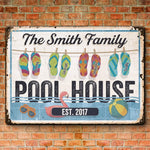 Together Is A Beautiful Place To Be - Family Personalized Custom Home Decor Metal Sign - House Warming Gift For Family