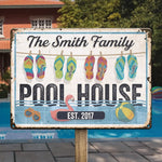 Together Is A Beautiful Place To Be - Family Personalized Custom Home Decor Metal Sign - House Warming Gift For Family