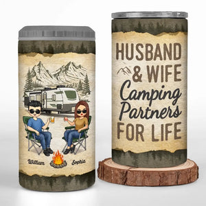 Ensemble, nous regardons les gens garer leurs camping-cars - Gobelet isotherme 4 en 1 personnalisé pour camping - Cadeau pour couple, mari, femme, amoureux du camping