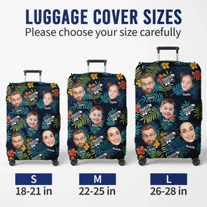 Housse de bagage personnalisée pour les familles qui voyagent ensemble et restent ensemble - Cadeau de vacances d'été pour les membres de la famille