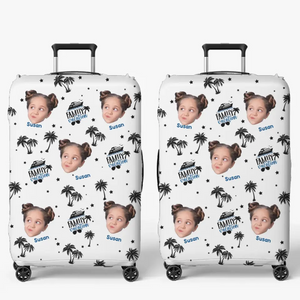Photo personnalisée pour créer des souvenirs, un voyage à la fois - Housse de bagage personnalisée pour la famille - Cadeau de vacances d'été pour les membres de la famille