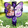 Photo personnalisée dans nos souvenirs pour toujours - Piquet de jardin en acrylique personnalisé de style vitrail - Cadeau de condoléances pour les membres de la famille