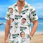 Custom Photo Family Vacation - Family Personalized Custom Unisex Tropical Hawaiian Aloha Shirt - Summer Vacation Gift For Family