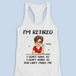 My Retirement Starts From Today - Personalized Custom Racer Back Tank Top - Appreciation, Retirement Gift For Coworkers, Work Friends, Colleagues