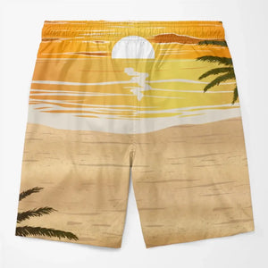 Photo personnalisée « Ma femme est la seule à prendre les décisions » - Short de plage hawaïen tropical personnalisé et amusant pour couple - Cadeau de vacances d'été, cadeau de fête d'anniversaire pour mari et femme, anniversaire