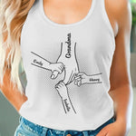 I Wanna Hold Your Hand Forever - Family Personalized Custom Racer Back Tank Top - Gift For Mom, Grandma