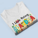 I Love Being A Grandma - Family Personalized Custom Racer Back Tank Top - Gift For Grandma