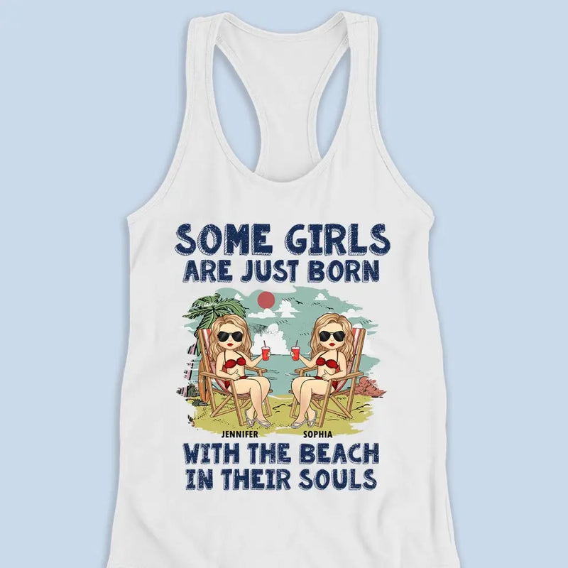 Summer Is Calling - Bestie Personalized Custom Racer Back Tank Top - Gift For Best Friends, Sisters