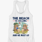 Summer Is Calling - Bestie Personalized Custom Racer Back Tank Top - Gift For Best Friends, Sisters
