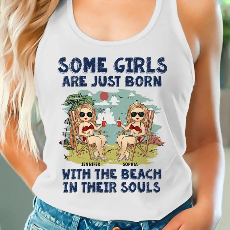 Summer Is Calling - Bestie Personalized Custom Racer Back Tank Top - Gift For Best Friends, Sisters