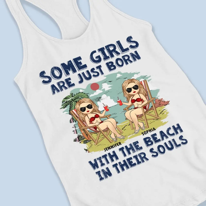 Summer Is Calling - Bestie Personalized Custom Racer Back Tank Top - Gift For Best Friends, Sisters