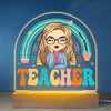 Queen Of The Classroom - Teacher Personalized Custom Shaped 3D LED Light - Gift For Teacher
