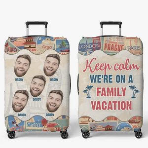 Photo personnalisée à chaque kilomètre, un nouveau souvenir - Housse de bagage personnalisée pour la famille - Cadeau de vacances d'été pour les membres de la famille
