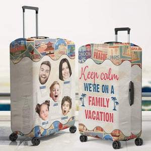 Photo personnalisée à chaque kilomètre, un nouveau souvenir - Housse de bagage personnalisée pour la famille - Cadeau de vacances d'été pour les membres de la famille