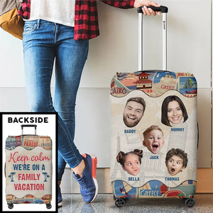 Photo personnalisée à chaque kilomètre, un nouveau souvenir - Housse de bagage personnalisée pour la famille - Cadeau de vacances d'été pour les membres de la famille