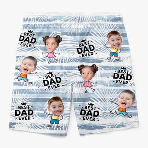 Short de plage hawaïen tropical personnalisé avec photo pour témoin de mariage - Cadeau idéal pour les vacances d'été, papa ou grand-père