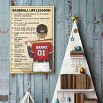 Never Give Up - Family Personalized Custom Horizontal Poster - Gift For Baseball Players, Baseball Lovers, Coaches