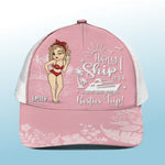 It's A Girls Trip! - Bestie Personalized Custom Mesh-back Baseball Cap, Baseball Trucker Cap - Summer Vacation Gift For Cruise Lovers, Best Friends, Sisters