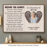 You Never Said Goodbye - Memorial Personalized Custom Horizontal Poster - Sympathy Gift For Family
