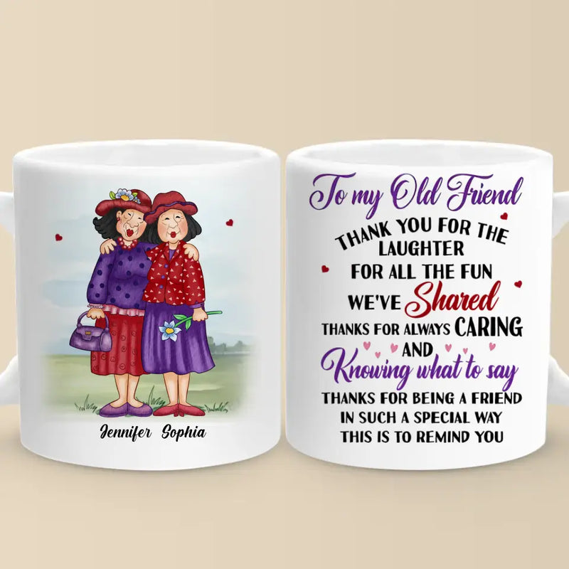 Thank You For Being My Unbiological Sister - Old Bestie Personalized Custom Mug - Gift For Best Friends, BFF, Sisters