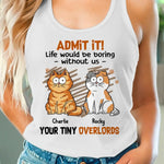 Good Morning Human Servant - Cat Personalized Custom Racer Back Tank Top, T-Shirt - Summer Vacation Gift For Cat Lovers