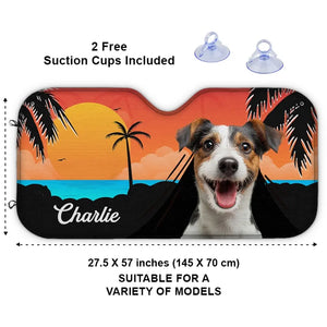 L'été peut être rude - Pare-soleil personnalisé pour pare-brise de voiture, protection de vitre de voiture - Cadeau de vacances d'été pour propriétaires et amoureux des animaux