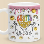 One Soul, Two Bodies - Bestie Personalized Custom 3D Inflated Effect Printed Mug - Gift For Best Friends, BFF