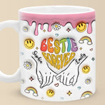 One Soul, Two Bodies - Bestie Personalized Custom 3D Inflated Effect Printed Mug - Gift For Best Friends, BFF
