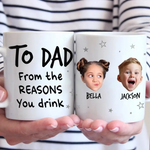Custom Photo The Family Is One Of Nature's Masterpieces - Family Personalized Custom Mug - Gift For Dad