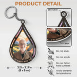 Custom Photo I'm Always By Your Side - Memorial Personalized Custom Shaped Acrylic Keychain - Sympathy Gift For Grandpa