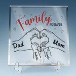 We Are Forever Entwined - Family Personalized Custom Square Shaped Acrylic Plaque - Gift For Mom, Dad