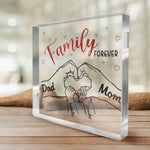 We Are Forever Entwined - Family Personalized Custom Square Shaped Acrylic Plaque - Gift For Mom, Dad