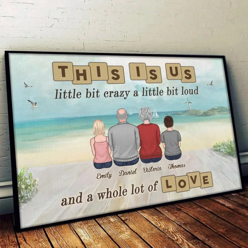 My Family Makes Me Feel Loved - Family Personalized Custom Horizontal Poster - Gift For Family