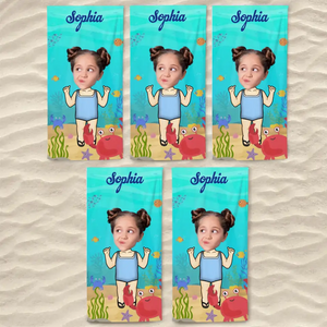 Photo personnalisée à chaque kilomètre, un nouveau souvenir - Serviette de plage personnalisée pour toute la famille - Cadeau de vacances d'été, cadeau d'anniversaire pour les membres de la famille
