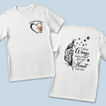 Custom Photo Your Wings Were Ready But My Heart Was Not - Memorial Personalized Custom Back And Front Printed Unisex T-shirt - Sympathy Gift For Dog Lovers, Pet Owners