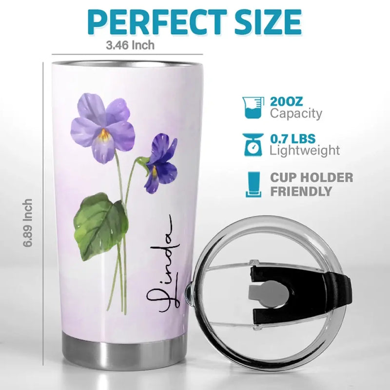 Let Your Soul Bloom - Bestie Personalized Custom Tumbler - Gift For Best Friends, Sisters, Gardeners