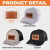 Awesome Like My Daughter - Family Leather Patch Hat - Gift For Dad