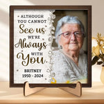 Custom Photo You Are Not Missed - Memorial Personalized Custom 2-Layered Wooden Plaque With Stand - Sympathy Gift For Family